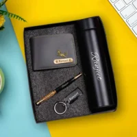 Personalized_Men_s_Gray_Wallet_Keychain_Pen_Temperature_Bottle_Combo_